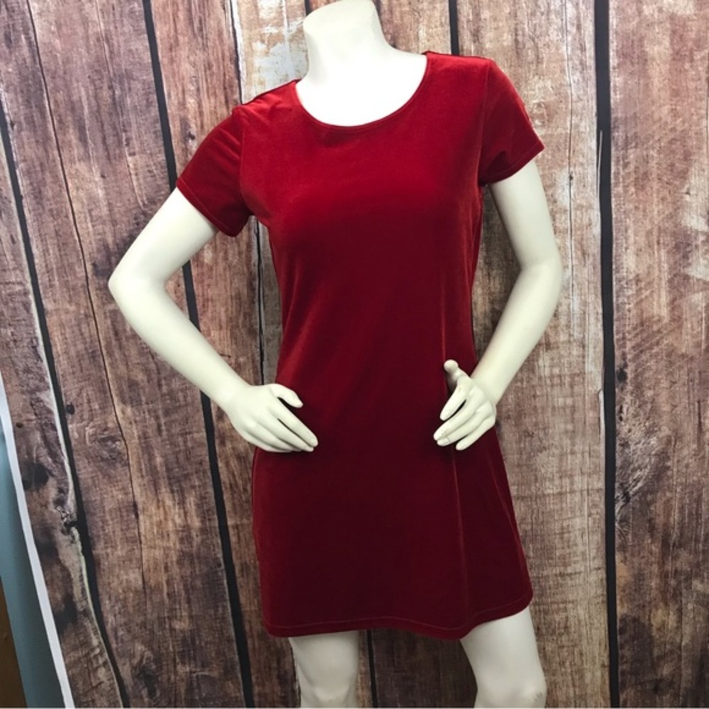 Cranberry Red Velvet Vintage Holiday Dress M